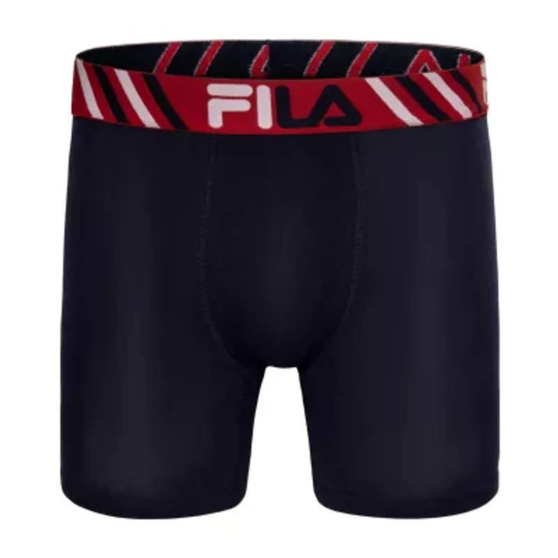 FILA Ultra Soft Stretch No Fly Mens 4 Pack Boxer Briefs Fm412bxcs16-001