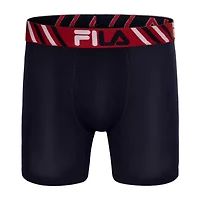 FILA Ultra Soft Stretch No Fly Mens 4 Pack Boxer Briefs Fm412bxcs16-001