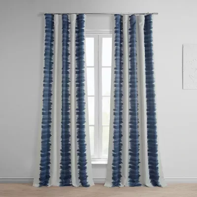 Exclusive Fabrics & Furnishing Flambe Rod Pocket Back Tab Light-Filtering Single Curtain Panel