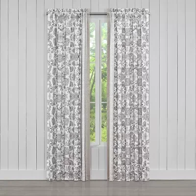 Royal Court Chelsea Rod Pocket Light-Filtering Set of 2 Curtain Panel