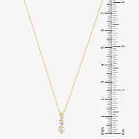 (H-I / Si2) Womens 1/3 CT. T.W. Lab Grown White Diamond 10K Gold 18 Inch Pendant Necklace
