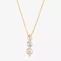 (H-I / Si2) Womens 1/3 CT. T.W. Lab Grown White Diamond 10K Gold 18 Inch Pendant Necklace