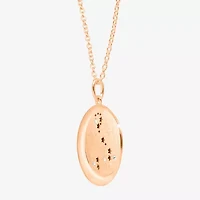 Limited Quantities! Pisces Womens Lab Created White Crystal 14K Rose Gold Over Silver 14K Rose Gold Circle 20 Inch Pendant Necklace