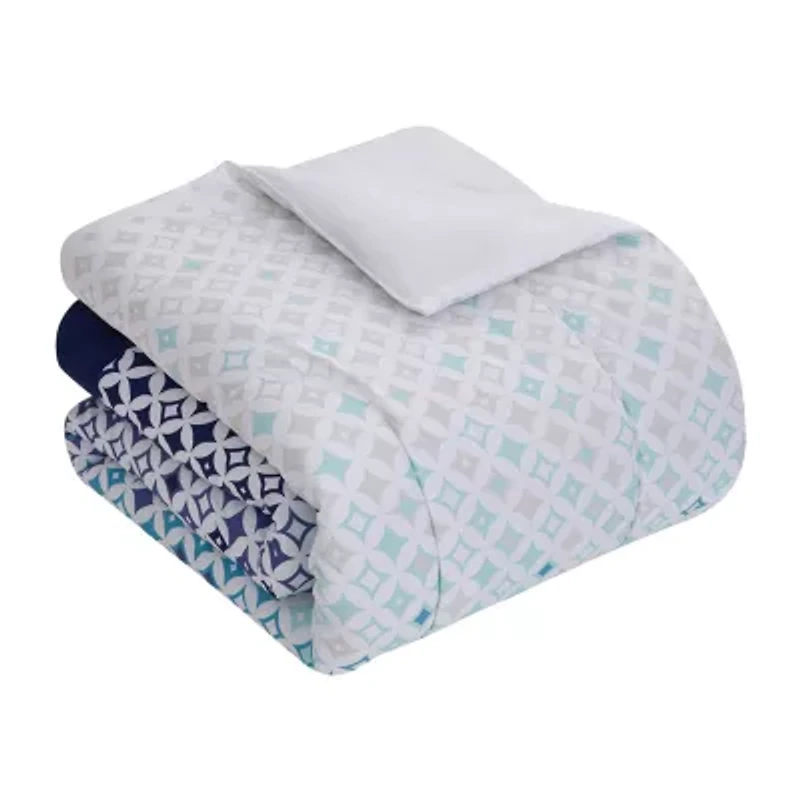 Sweet Home Collection™ Genova Bed-in-A-Bag Printed Comforter Set with Bonus Pillowcases