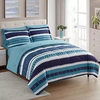 Sweet Home Collection™ Marino Bed-in-A-Bag Printed Comforter Set with Bonus Pillowcases