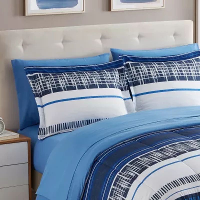 Sweet Home Collection™ Mediterranean Bed-in-A-Bag Printed Comforter Set with Bonus Pillowcases
