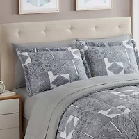 Sweet Home Collection™ Tulsa Bed-in-A-Bag Printed Comforter Set with Bonus Pillowcases