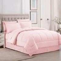 Sweet Home Collection™ Embossed Dobby Stripe Bed A Bag All Season Complete Set