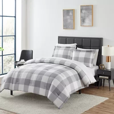 Sweet Home Collection™ Buffalo Plaid Bed a Bag Set with Bonus Pillowcases