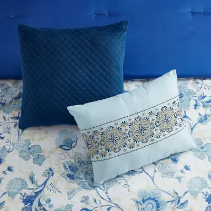 Sweet Home Collection™ Margolis Floral Printed Comforter Set with Bonus Pillowcases
