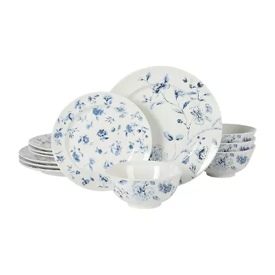 Martha Stewart Empress Bouquet 12-pc. Ceramic Dinnerware Set