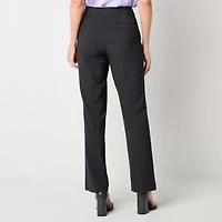 Liz Claiborne Audra Tailored Curvy Womens Adaptive Easy-on + Easy-off Straight Mid Rise Trouser