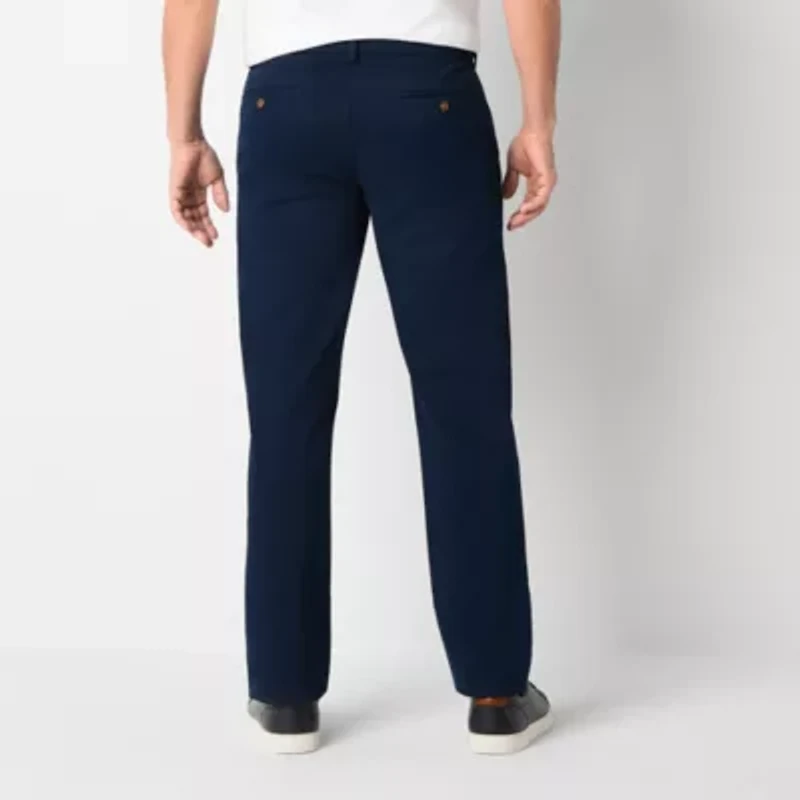 St. John's Bay Stretch Chino Mens Straight Fit Flat Front Pant