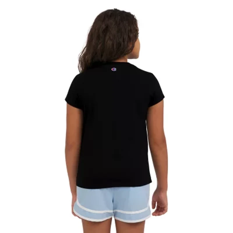 Champion Big Kid Girls Crew Neck Short Sleeve Classic Fit Graphic T-Shirt