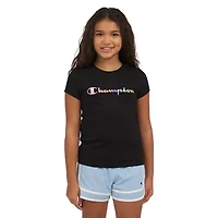 Champion Big Kid Girls Crew Neck Short Sleeve Classic Fit Graphic T-Shirt