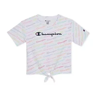 Champion Big Kid Girls Crew Neck Short Sleeve Loose Fit Graphic T-Shirt