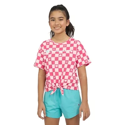 Champion Big Kid Girls Crew Neck Short Sleeve Loose Fit Graphic T-Shirt