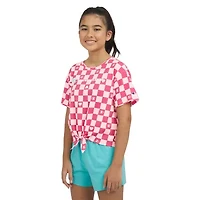 Champion Big Kid Girls Crew Neck Short Sleeve Loose Fit Graphic T-Shirt