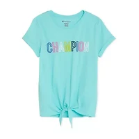 Champion Big Kid Girls Crew Neck Short Sleeve Classic Fit Graphic T-Shirt