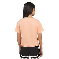 Champion Big Kid Girls Crew Neck Short Sleeve Loose Fit Graphic T-Shirt