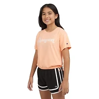 Champion Big Kid Girls Crew Neck Short Sleeve Loose Fit Graphic T-Shirt