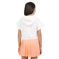 Champion French Terry Big Kid Girls Short Sleeve Active Hoodie