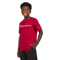 Champion Big Kid Boys Crew Neck Short Sleeve Classic Fit Graphic T-Shirt