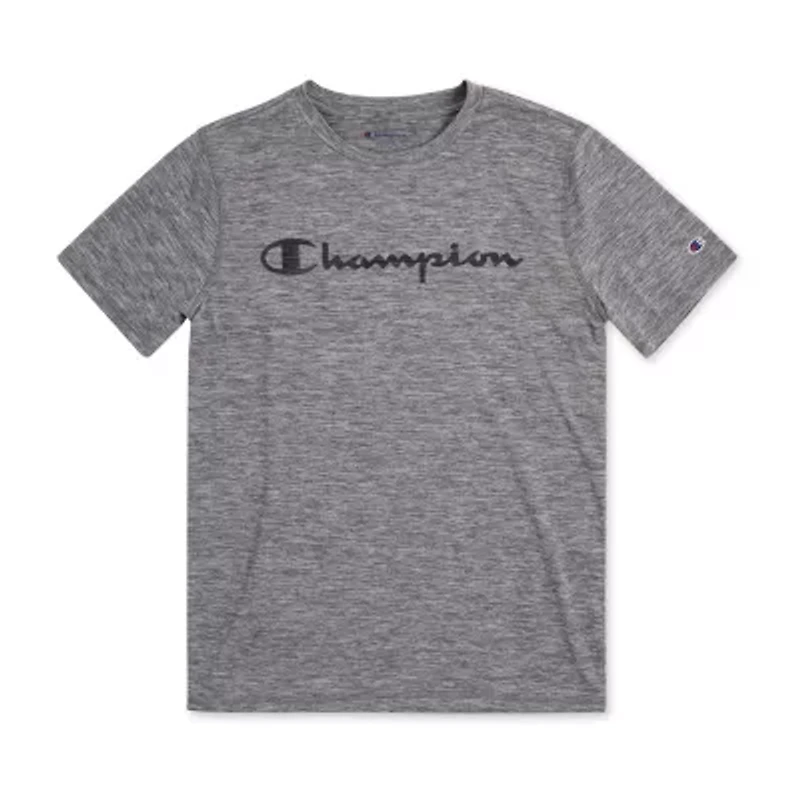 Champion Big Kid Boys Crew Neck Short Sleeve Classic Fit Graphic T-Shirt