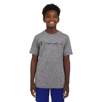 Champion Big Kid Boys Crew Neck Short Sleeve Classic Fit Graphic T-Shirt