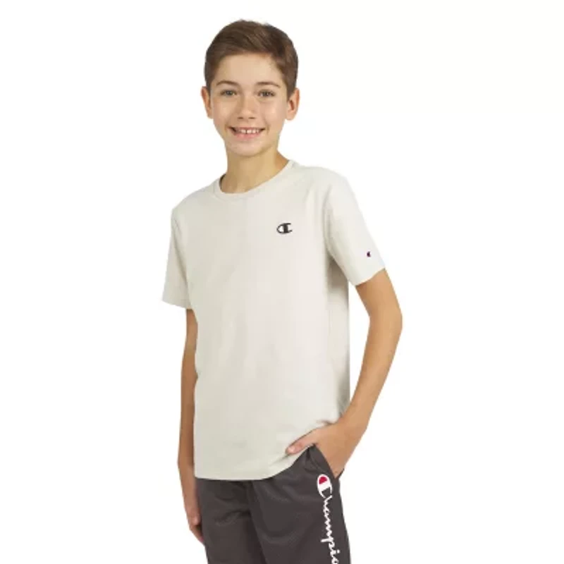 Champion Big Kid Boys Crew Neck Short Sleeve Classic Fit Graphic T-Shirt