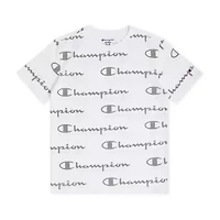 Champion Big Kid Boys Crew Neck Short Sleeve Classic Fit Graphic T-Shirt