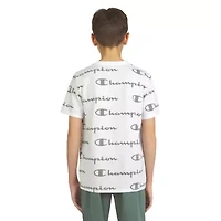 Champion Big Kid Boys Crew Neck Short Sleeve Classic Fit Graphic T-Shirt