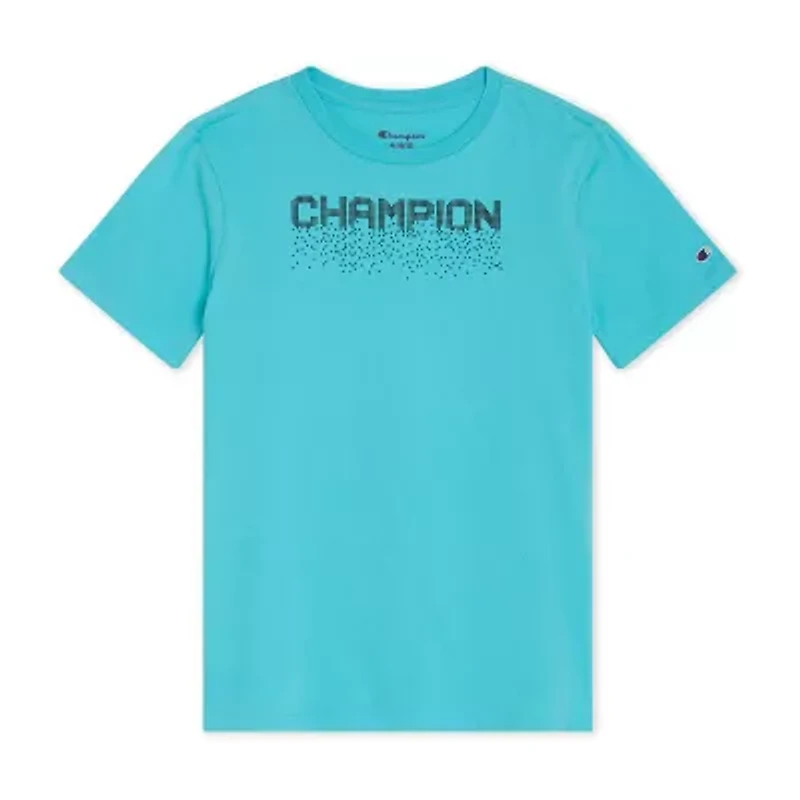 Champion Big Kid Boys Crew Neck Short Sleeve Classic Fit Graphic T-Shirt
