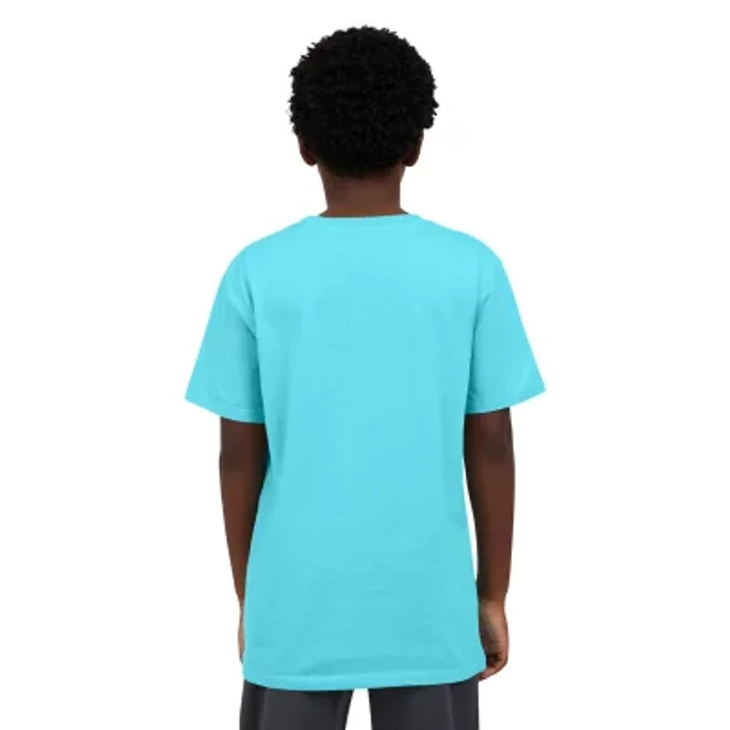 Champion Big Kid Boys Crew Neck Short Sleeve Classic Fit Graphic T-Shirt