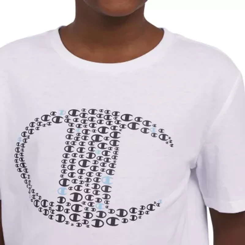 Champion Big Kid Boys Crew Neck Short Sleeve Classic Fit Graphic T-Shirt
