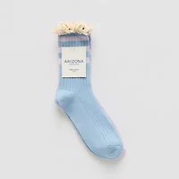 Arizona Rib Lace Womens 2 Pair Crew Socks