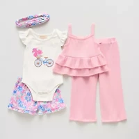 Btween Baby Girls 4-pc. Clothing Set