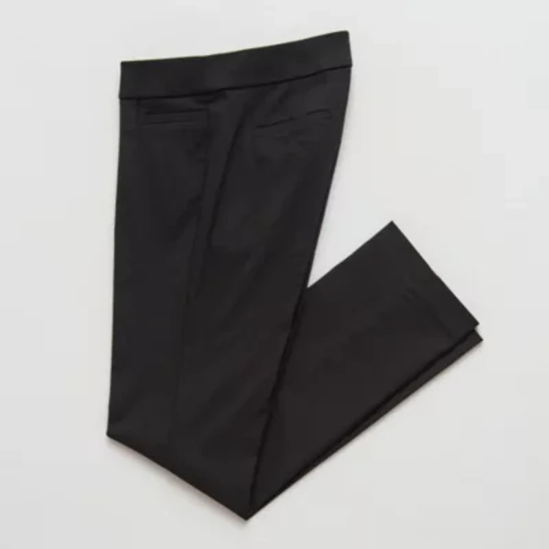 Liz Claiborne Lisa Womens Adaptive Seated Wear Straight Mid Rise Pull-On Pant
