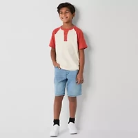 Thereabouts Pull-On Little & Big Kid Boys Stretch Fabric Adjustable Waist Denim Short