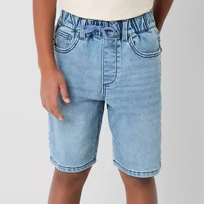 Thereabouts Pull-On Little & Big Kid Boys Stretch Fabric Adjustable Waist Denim Short
