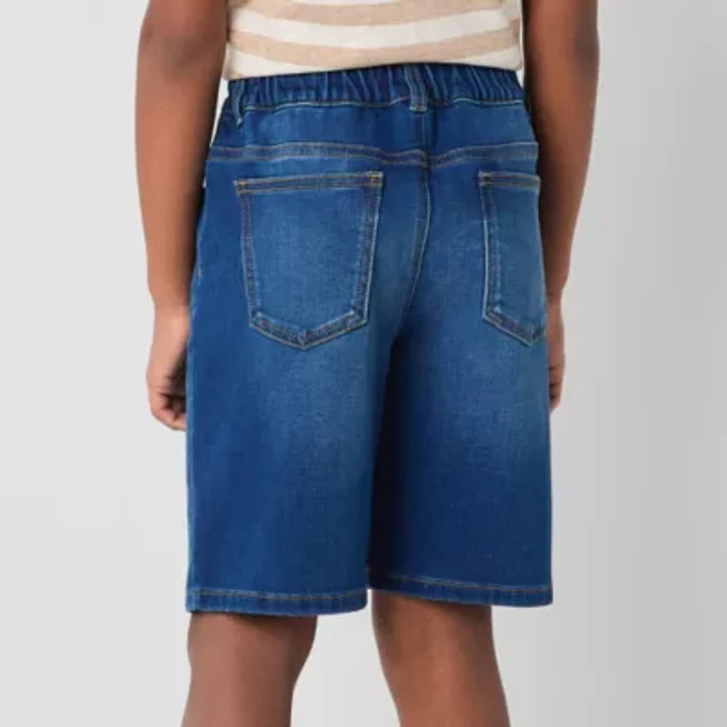 Thereabouts Pull-On Little & Big Kid Boys Stretch Fabric Adjustable Waist Denim Short