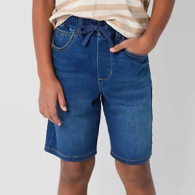 Thereabouts Pull-On Little & Big Kid Boys Stretch Fabric Adjustable Waist Denim Short