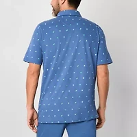 St. John's Bay Sueded Jersey Mens Classic Fit Short Sleeve Polo Shirt