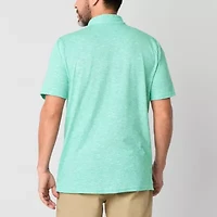St. John's Bay Sueded Jersey Mens Classic Fit Short Sleeve Polo Shirt