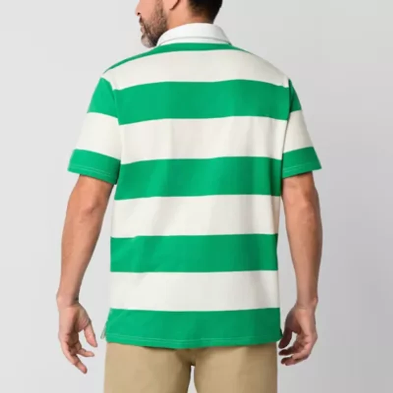 St. John's Bay Rugby Mens Classic Fit Short Sleeve Polo Shirt