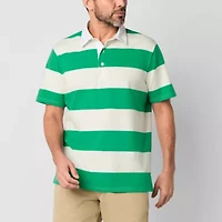 St. John's Bay Rugby Mens Classic Fit Short Sleeve Polo Shirt