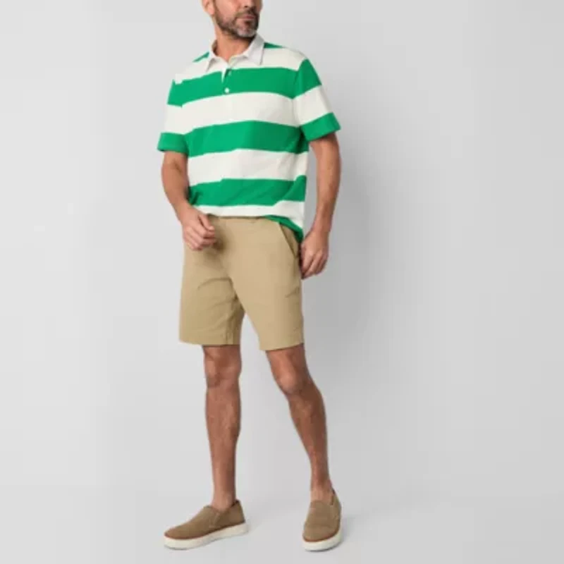 St. John's Bay Rugby Mens Classic Fit Short Sleeve Polo Shirt
