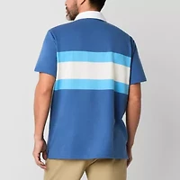 St. John's Bay Rugby Mens Classic Fit Short Sleeve Polo Shirt