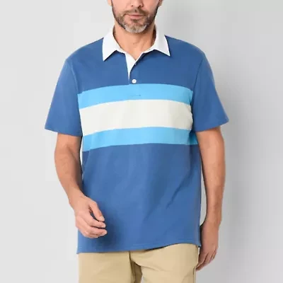 St. John's Bay Rugby Mens Classic Fit Short Sleeve Polo Shirt