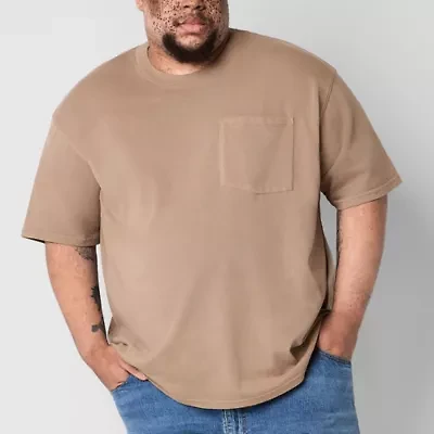 Arizona Mens Crew Neck Short Sleeve Big and Tall T-Shirt